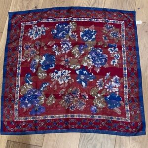 Berkshire Red and Blue Floral Scarf